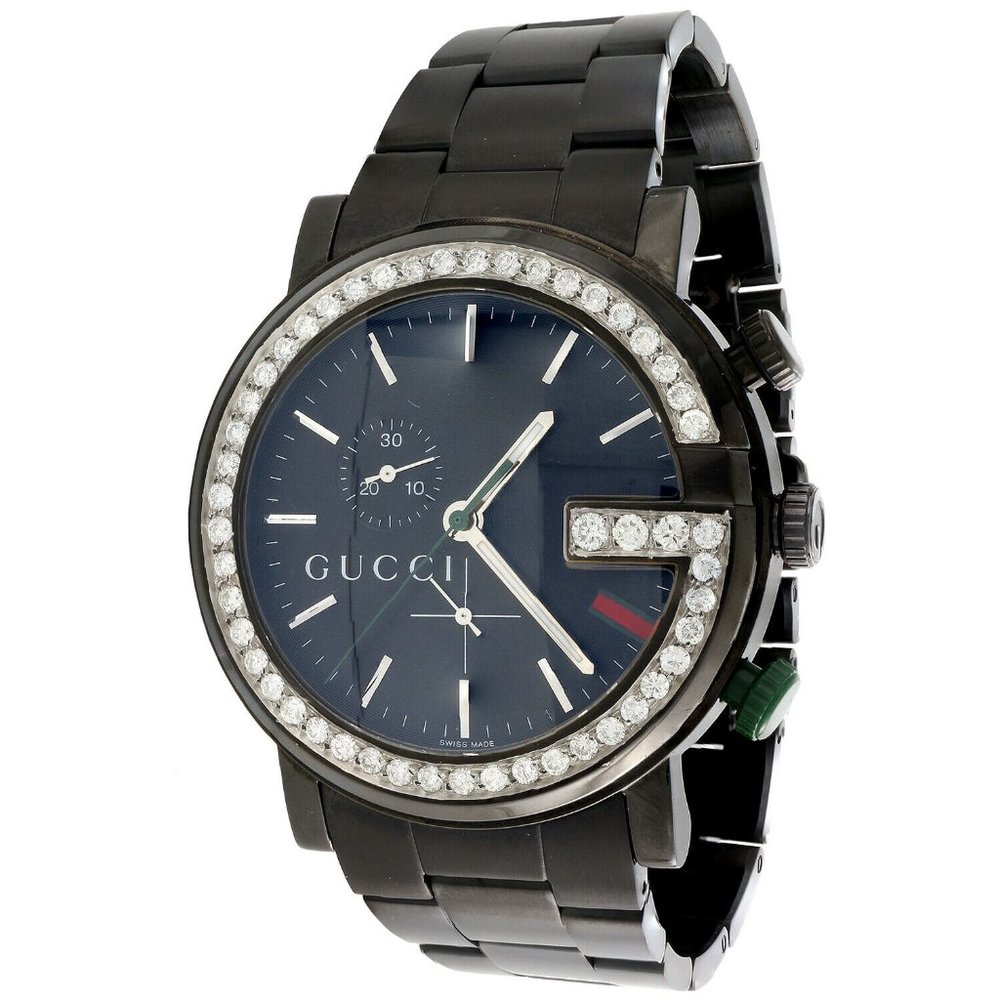 Gucci G-Watch 44mm 2 CT Diamond Genuine Watch - Picture 1 of 7